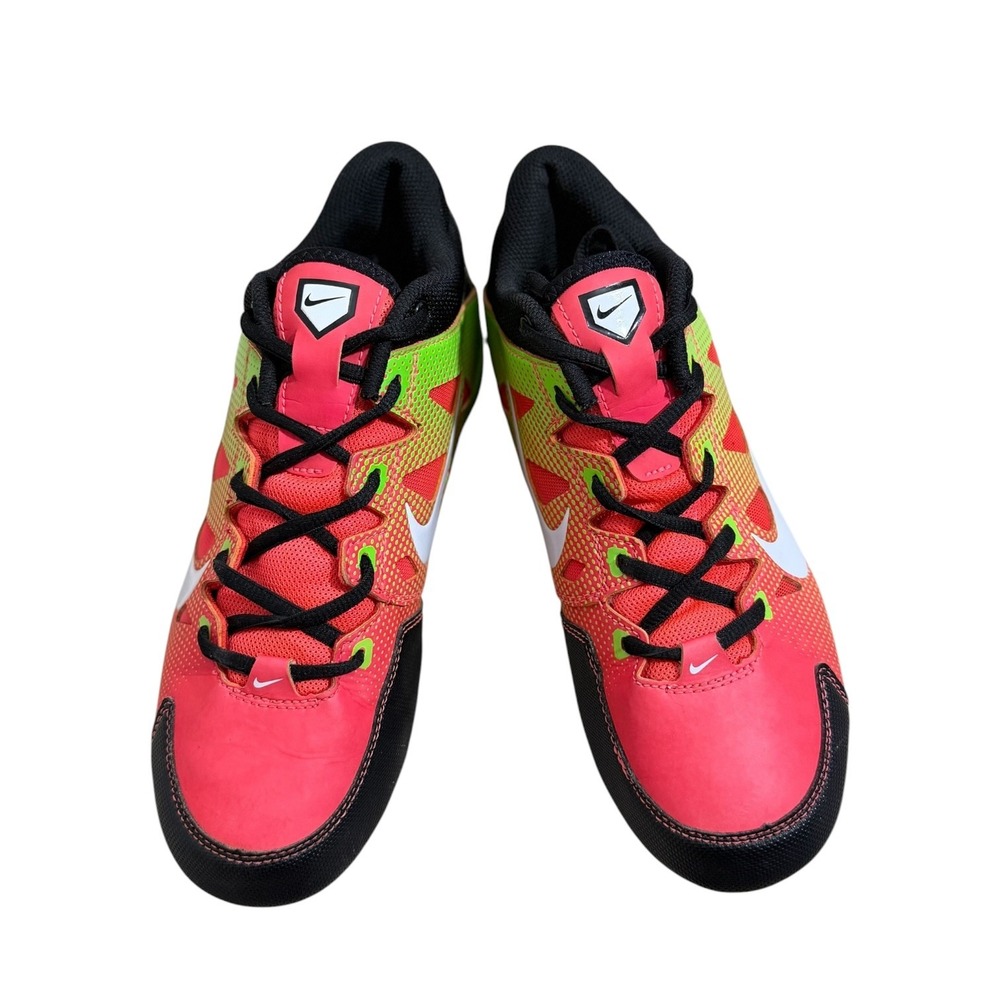 Nike Hyperdiamond Strike Metal Softball Cleats Athletic Neon Green Pink Womens 8